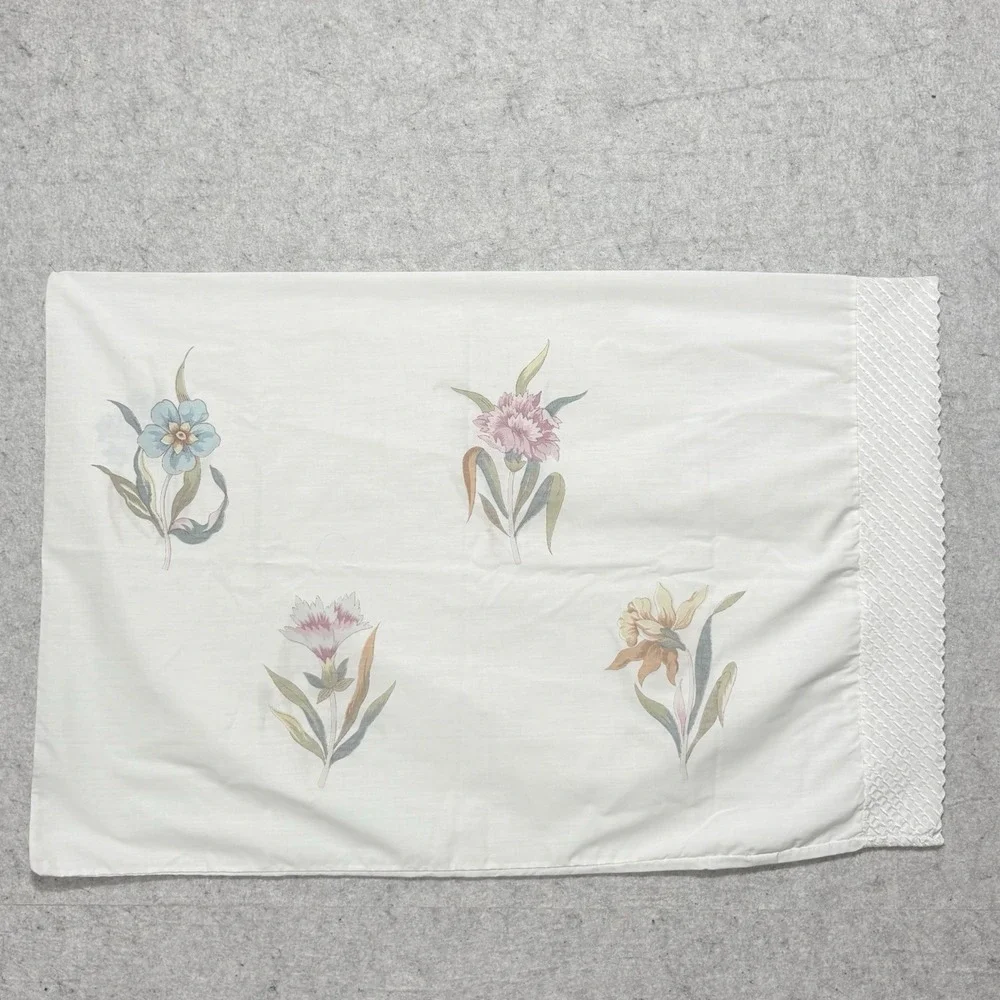 Vintage Martex Floral Full Sheet Set No Iron Percale USA 4 Pc Cottagecore